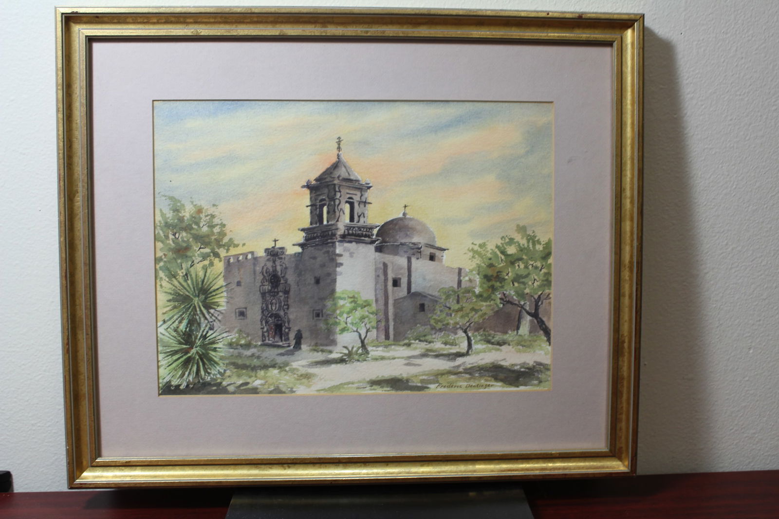 A Watercolor? - Signeed by Ferederick Dentinger: overall= 21" x 17"