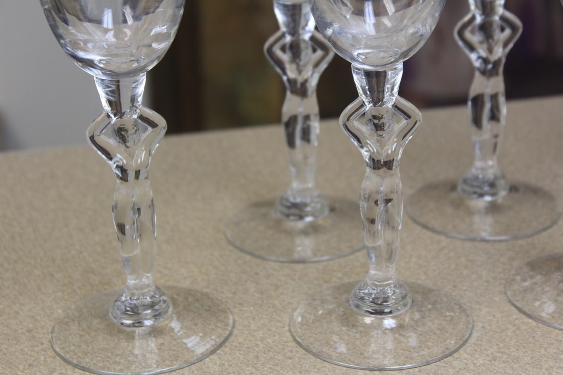 Vintage Nude Stem Goblets - 2