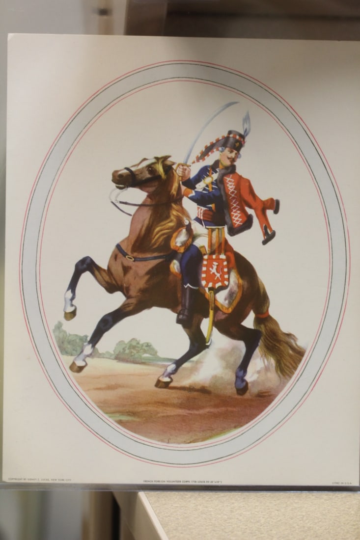 Sidney Z Lucas Lithograph: French foreign volunteer corp - 10" x 8"