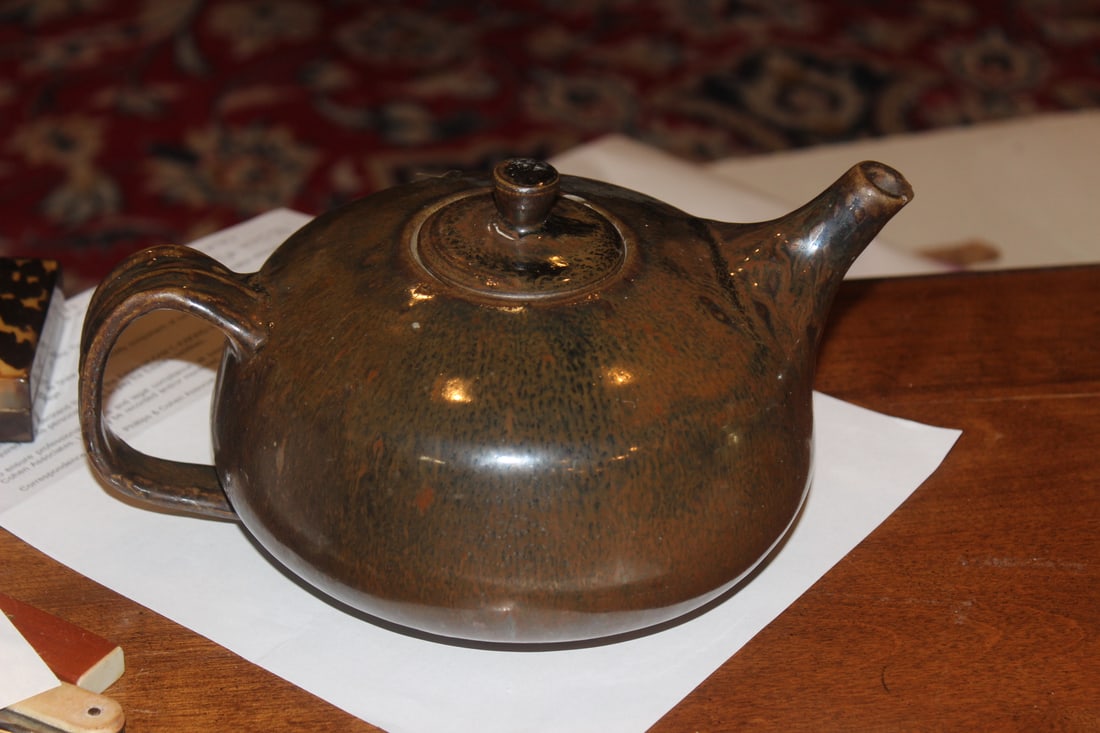 Art Pottery Teapot: most likely modern - 9 inches across - possibly Studio of Leach