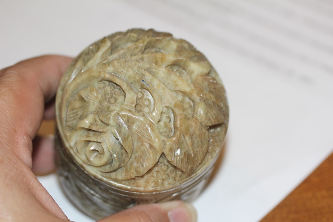 Carved Stone Container - 2