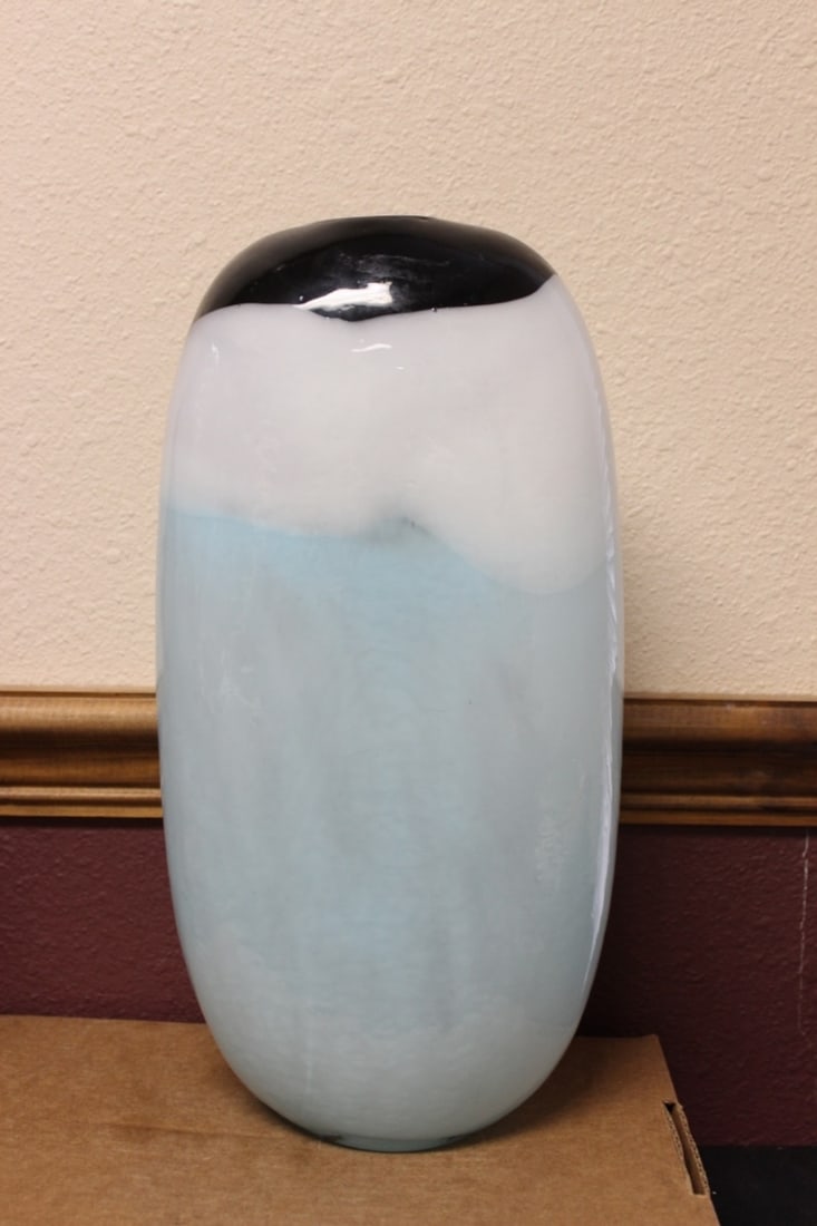 A Tall Art Glass Vase: 14 1/4" tall