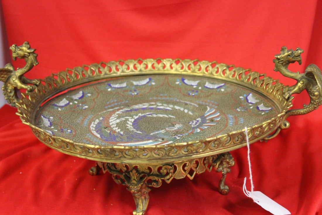AN Asian Bronze Tazaar: 14 1/2" wide - early 20th century