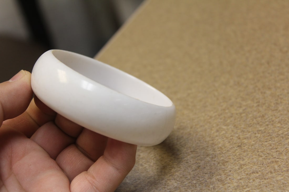 Wide Plastic Bangle Bracelet - 2