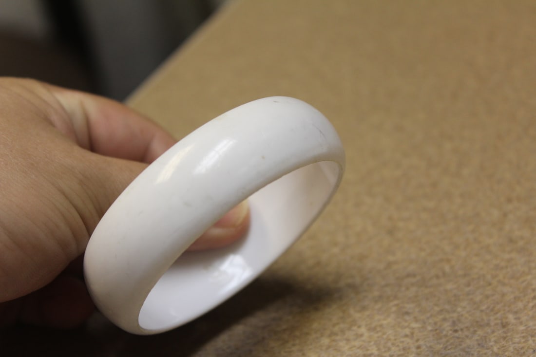 Wide Plastic Bangle Bracelet - 3