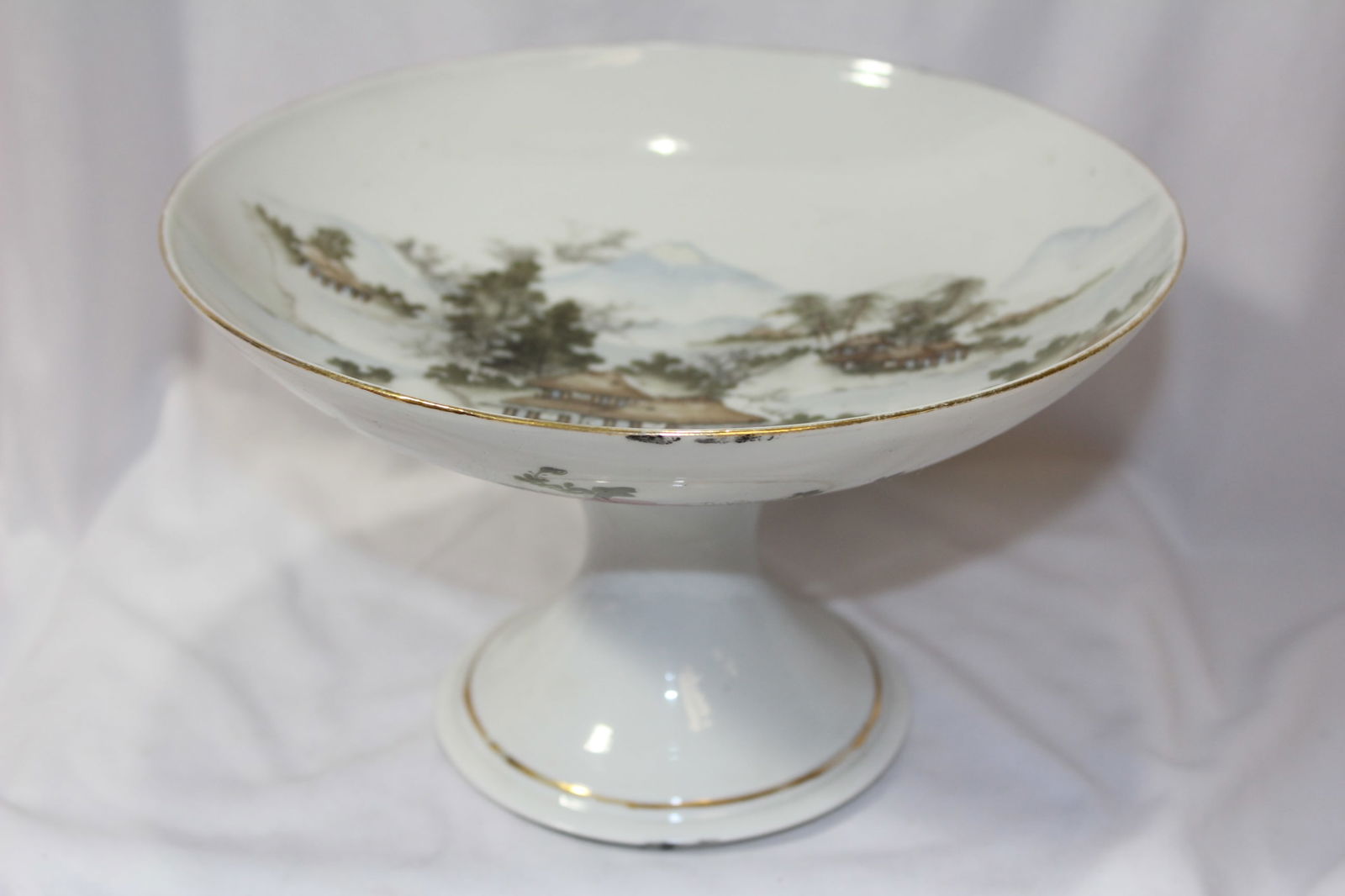 A Japanese Kutani Tazzar: Artist signed - with museum numbered - 8 1/2" in diameter - 5 1/2" tall