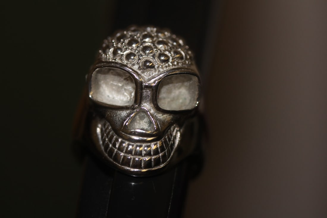 Stainless Steel Skull Ring: men's size 11