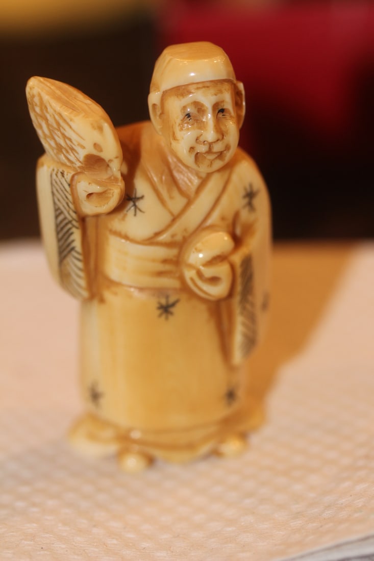 Signed Japanese Bone Netsuke (1 of 6)