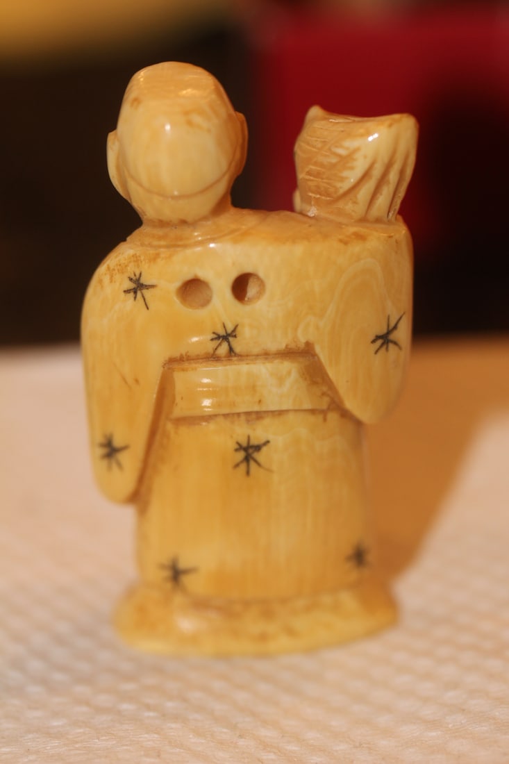 Signed Japanese Bone Netsuke - 2