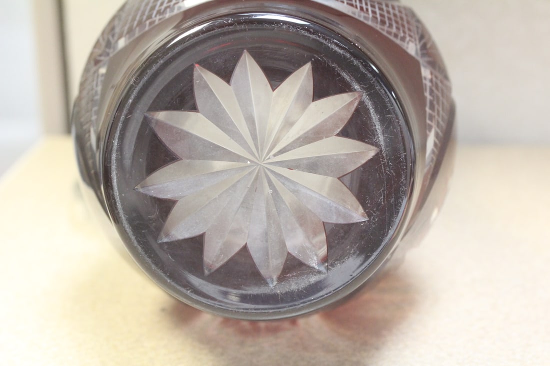 Ruby Red Glass Pitcher - 6