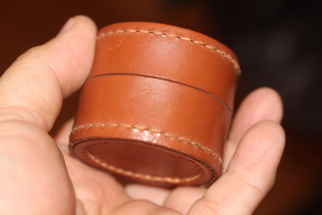 Studs Leather Container - 2