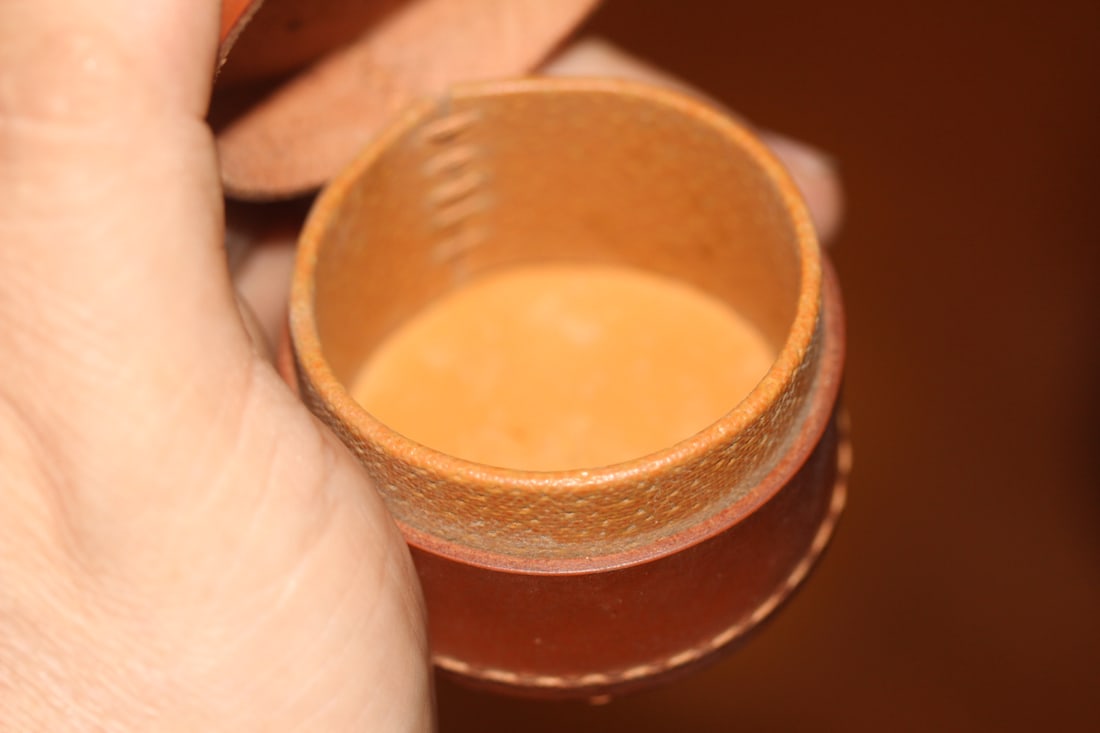 Studs Leather Container - 4