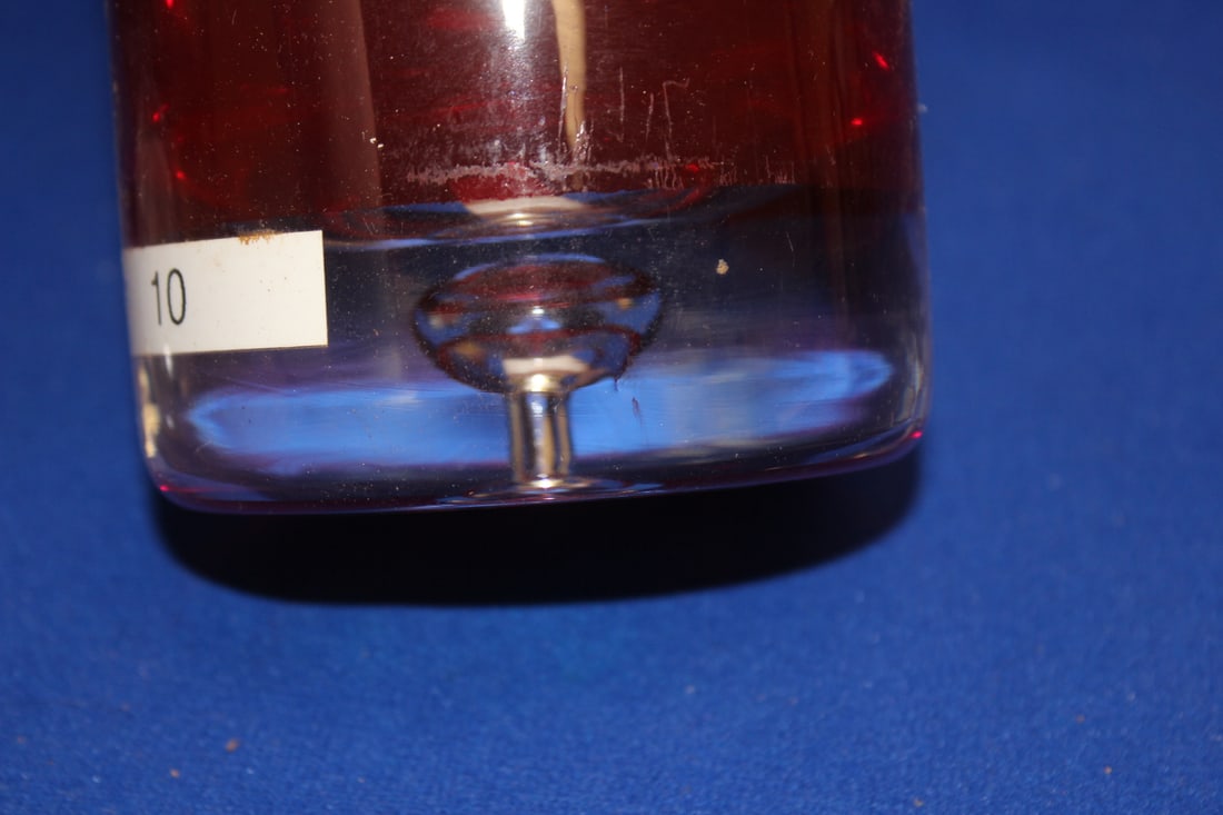 A Ruby Red Artglass Decanter - 7