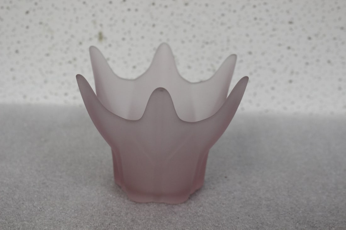 A Satin Glass Decanter: with stopper - 14 1/2" tall