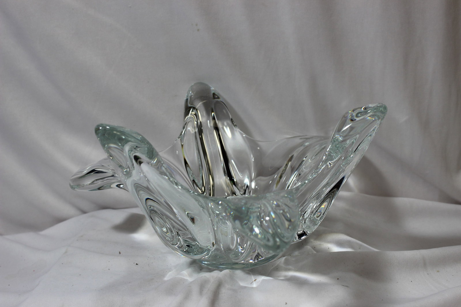 A Signed France Crystal: 11 5/8" across