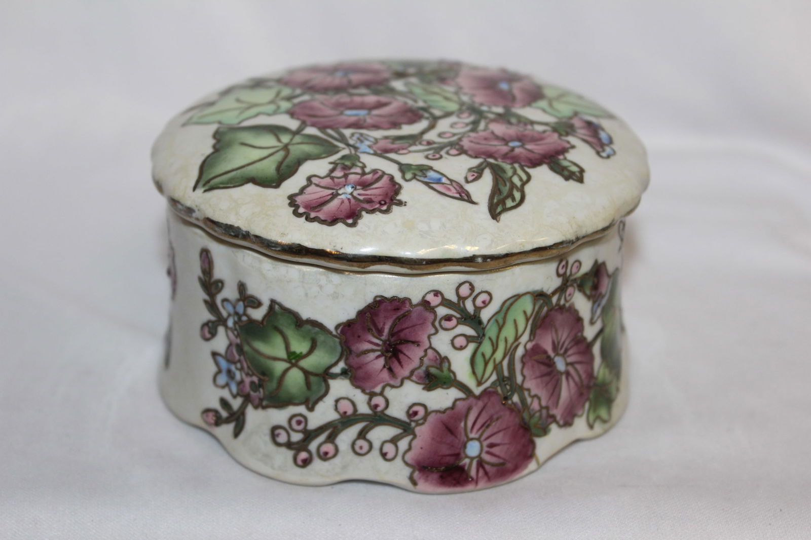 A Ceramic Box: 4 1/2" in diameter