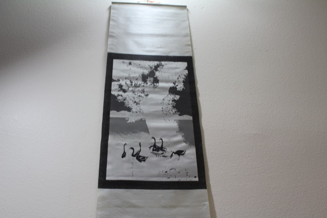 A Signed, Hand Painted Scroll - 4