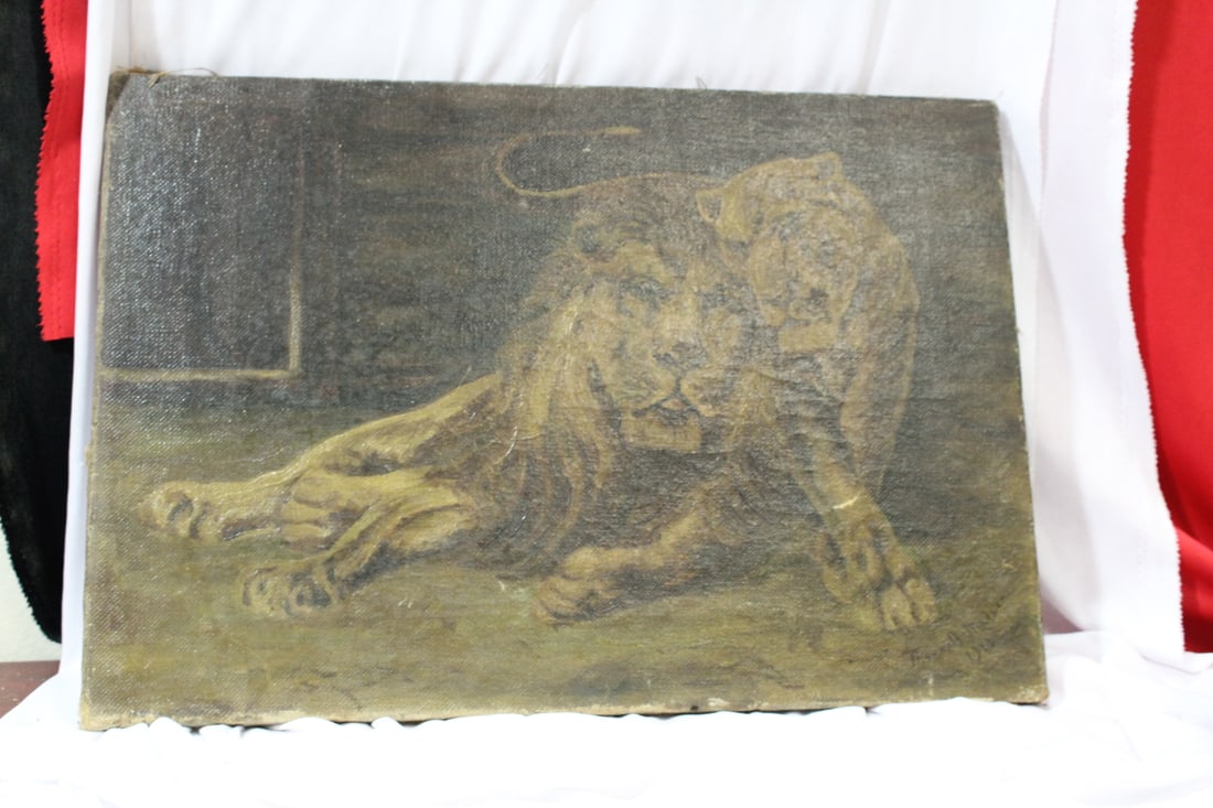 An Oil on Canvas Painting by Thorwald Madser (1 of 9)