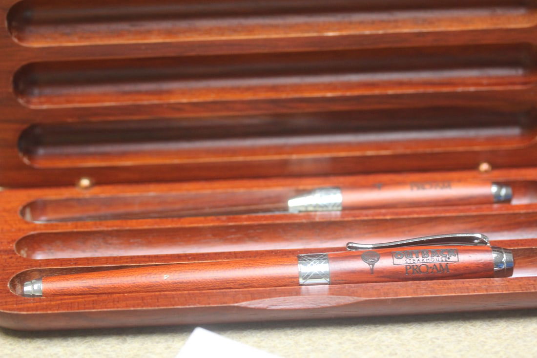 Out Back Stick House Advertisement Set: please note: missing the pencil as shown