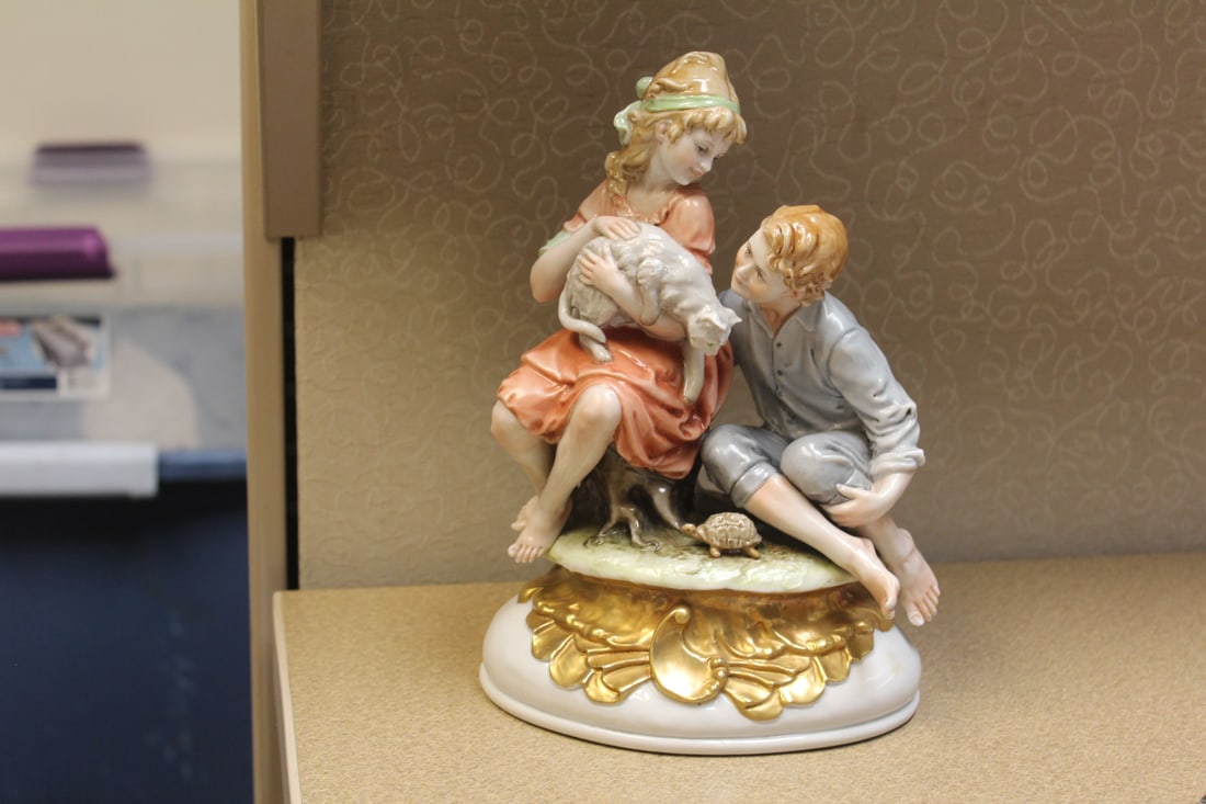 Germany Porcelain Center Group: heavy - well - made 9 1/2" tall by 6" wide