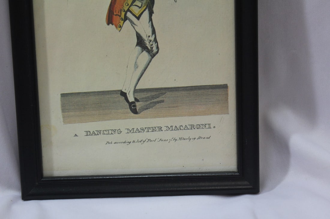 A Framed Print "Dancing Master Macaroni" - 4