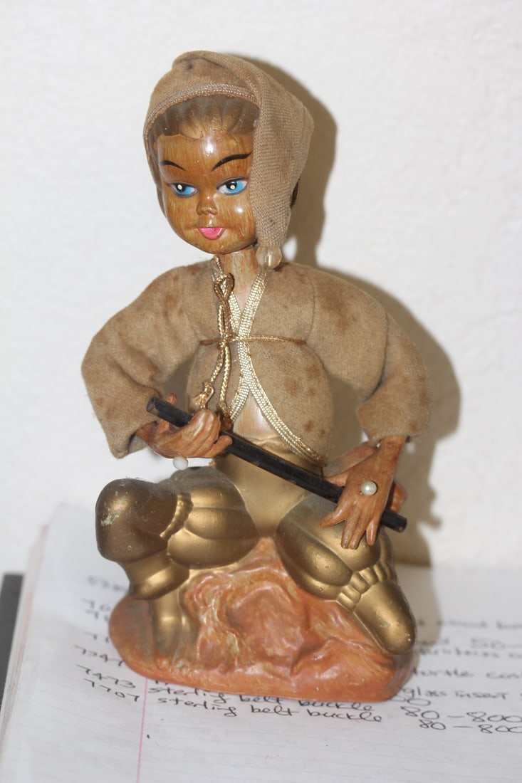 Vintage Plastic Elf Pixie Figurine: made in Hong Kong - 7 1/2" tall