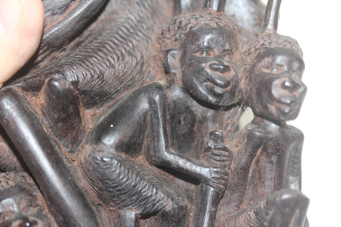 Solid Ebony African Statue - 3