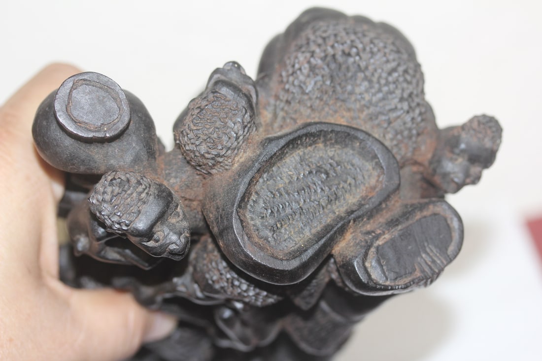 Solid Ebony African Statue - 6