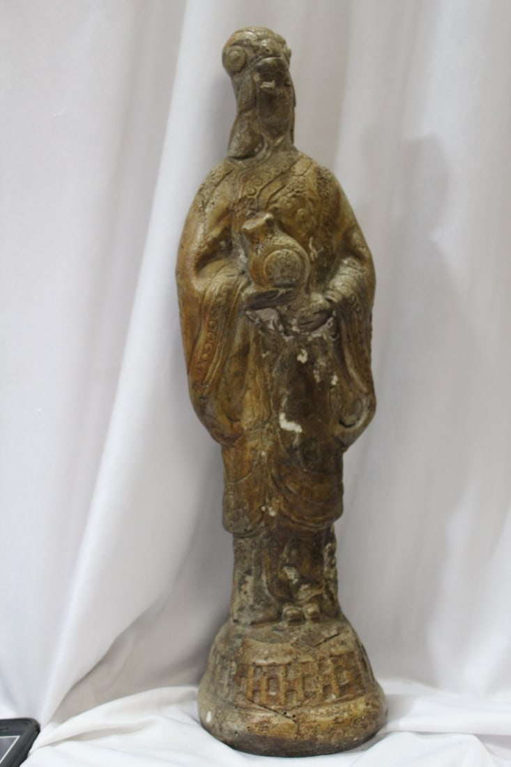 A Vintage Chalk Statue: 18 1/4" tall