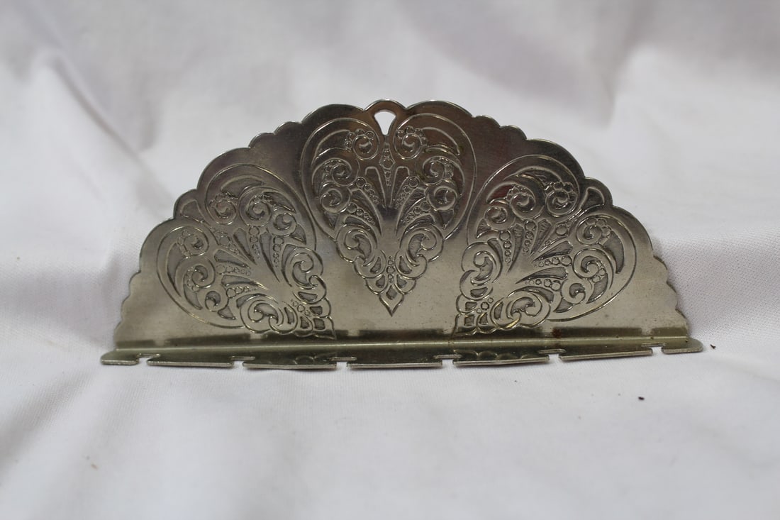 A Metal Spoon Holder: 5 3/4" long