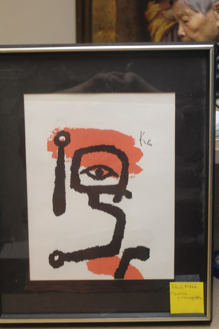 Paul Klee Lithograph or Print: framed overall 21 1/2"x 17"