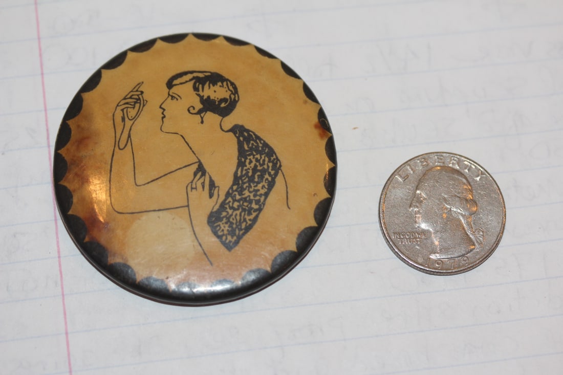 Vintage Risque Celluloid Mirror - 4