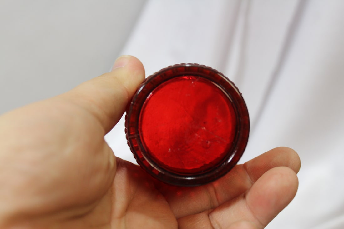 A Ruby Red Glass Cup - 3