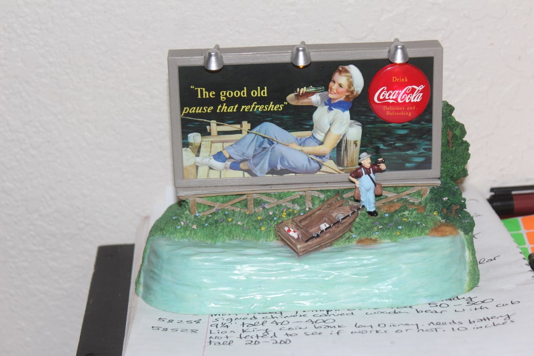 Coca Cola Musical Coin Bank: works and play music - 6 1/2" across