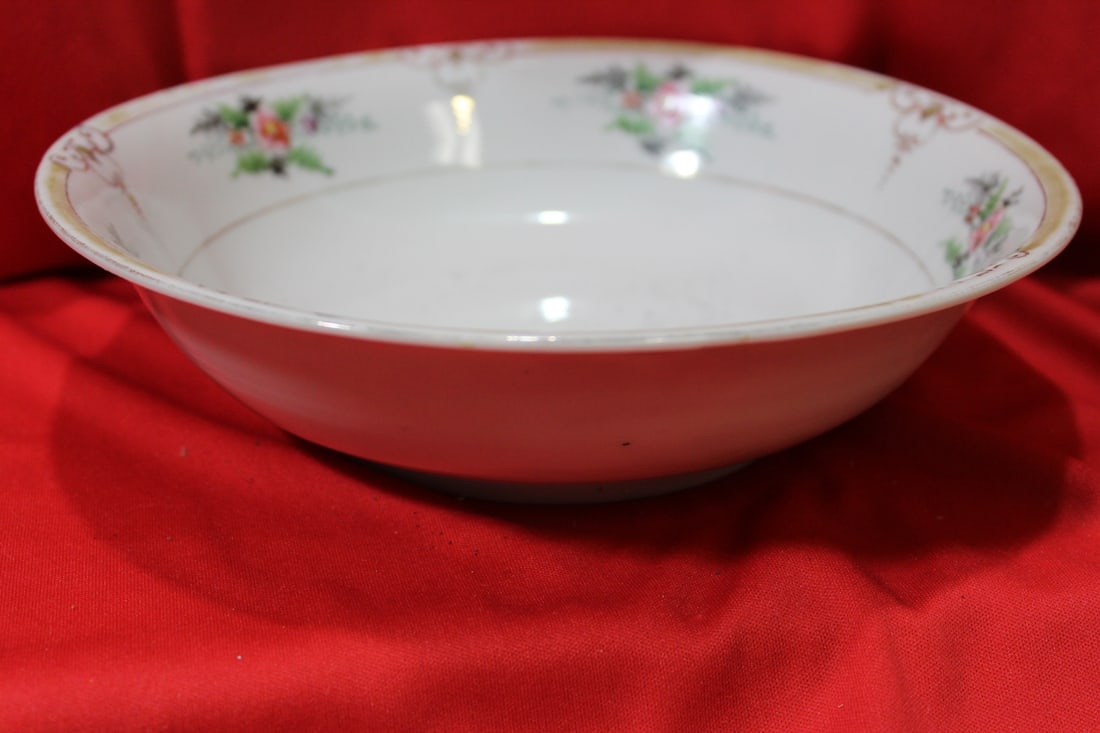 A Japanese Bowl: 8 1/2" in diameter - worn