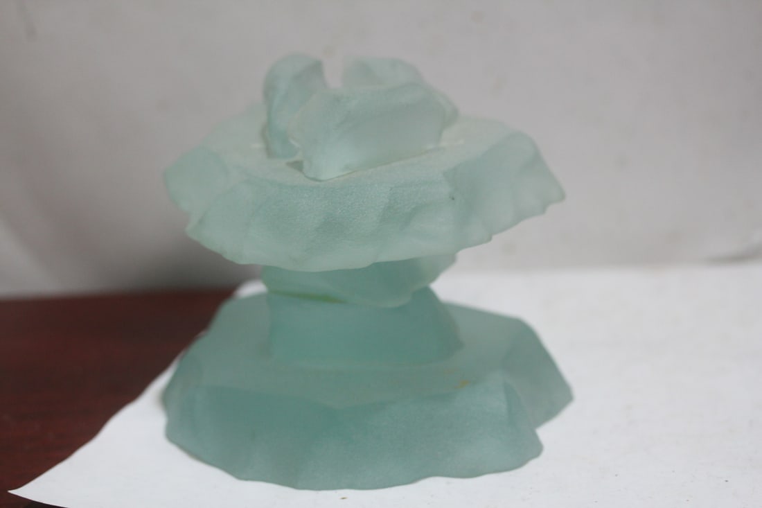 A Lucite Candle Holder: 4 1/8" tall