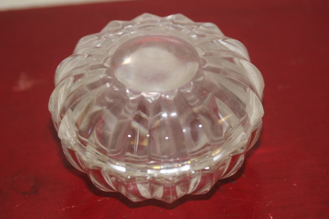 Clear Glass Trinket Box - 2