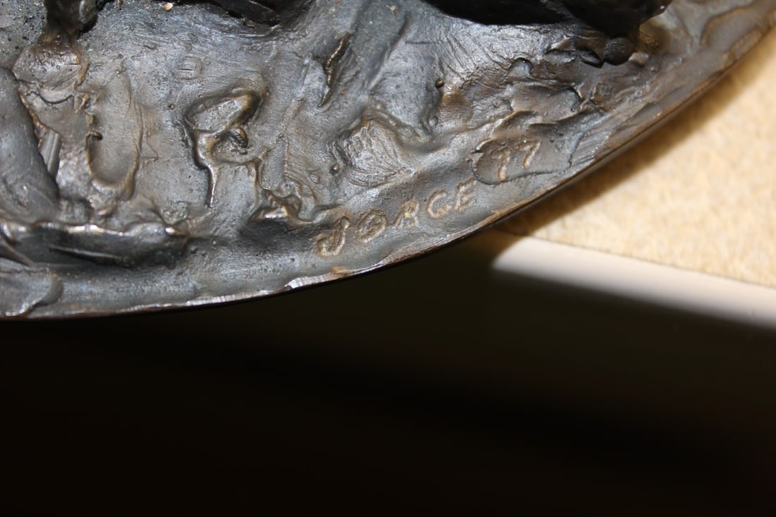 Signed Bronze Plaque - 4