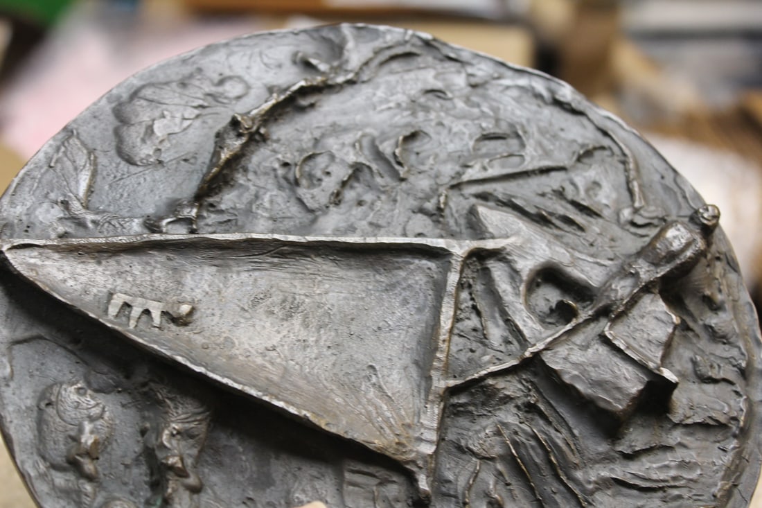 Signed Bronze Plaque - 7