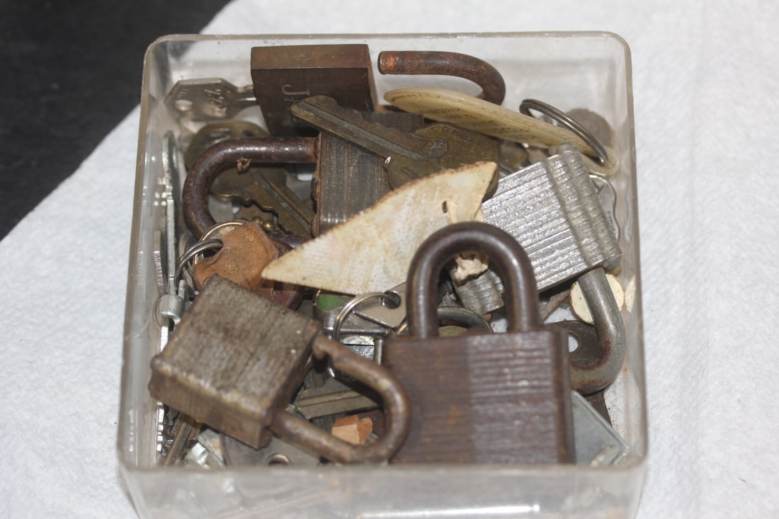 Lots of old Locks and Keys: as shown