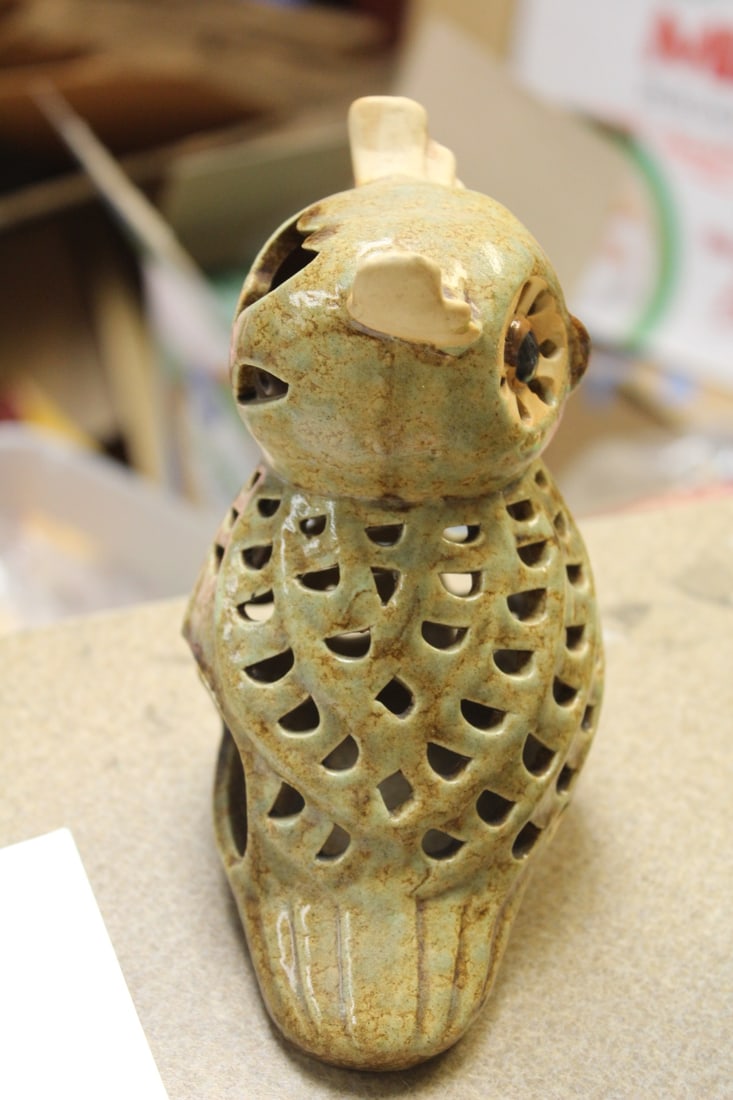 Ceramic Owl Lamp/Light - 6