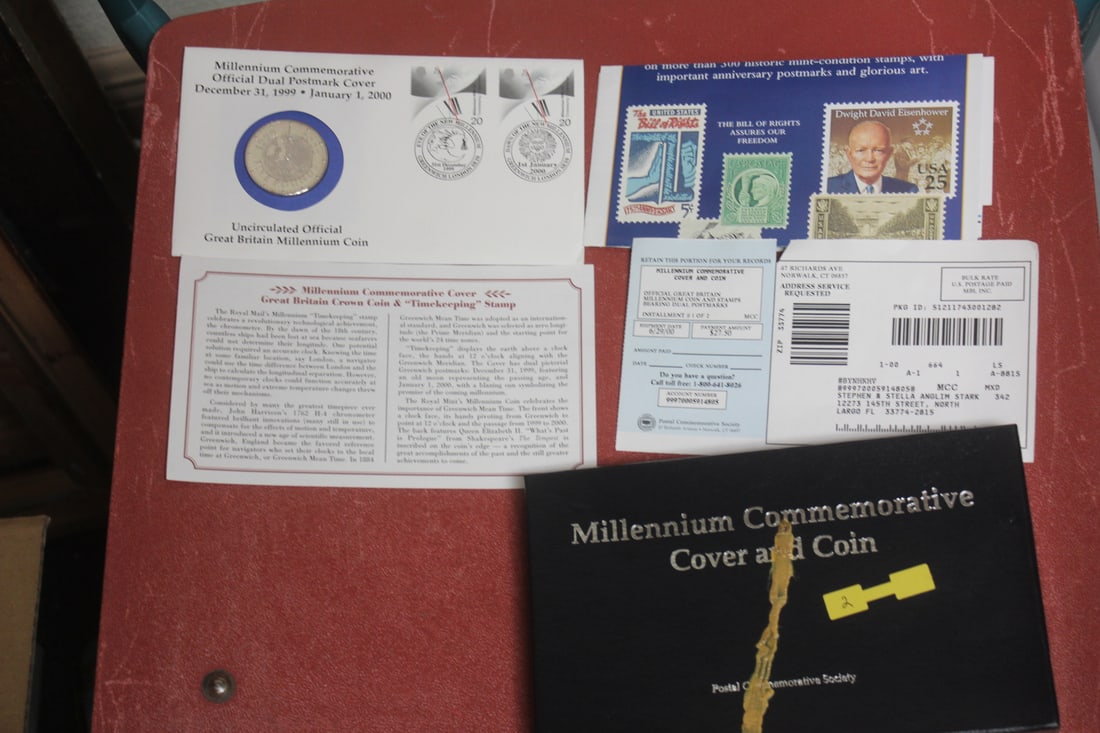 Great Britain Five Pound Stamp and Coin (1 of 4)