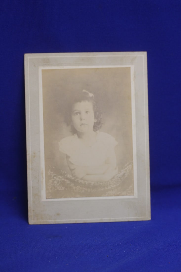 Vintage Photograph of a Girl: black and white - sepia effect - overall= 7 3/8" x 5 3/8"