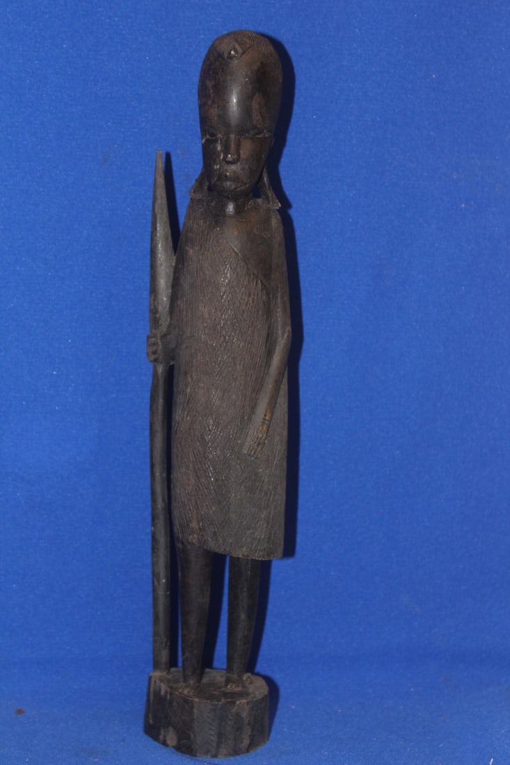 Vintage African Statue: 14 1/2" tall