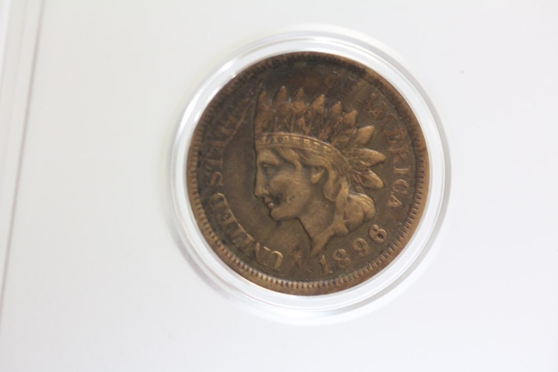 A Very Nice Toned 1896 Indian Head Penny (1 of 3)