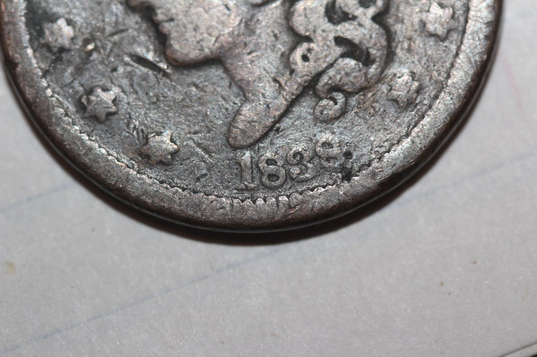 1838 Large Cent - 2