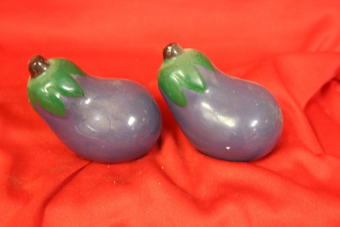 Set of Two Salt and Pepper Shakers: 3" across