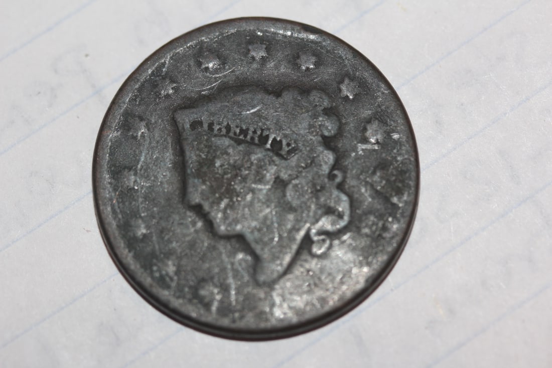 Unknown Date Large Cent: as shown on photos