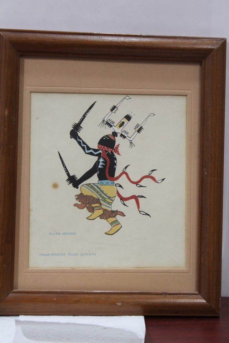 An Allan House Silk Screen Print: framed - overall= 11 1/2" x 9 1/2" - rare