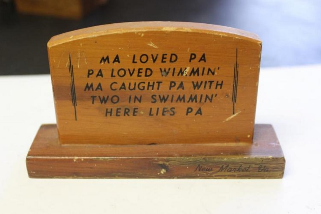 A Sign: 5 inches tall - all wood